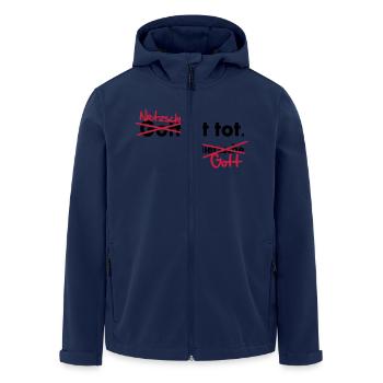 Dieu est mort / Nietzsche Vector blague - Veste softshell homme en polyester recyclé Stanley/Stella - marine - Devant - AI Model Male 185 light (185cm)