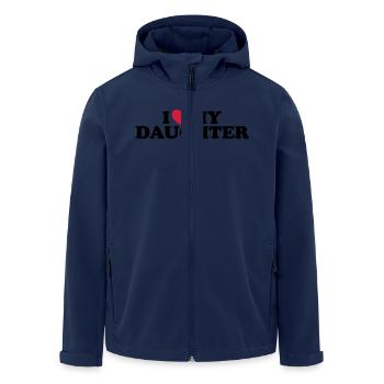 I love my daughter - Men’s Recycled Softshell Jacket by Stanley/Stella - navy - Front - AI Model Male 185 light (185cm)