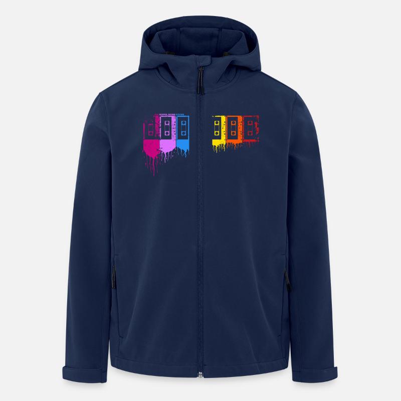 Rainbow Cassettes - Recycelte Männer Softshell-Jacke von Stanley/Stella - Navy