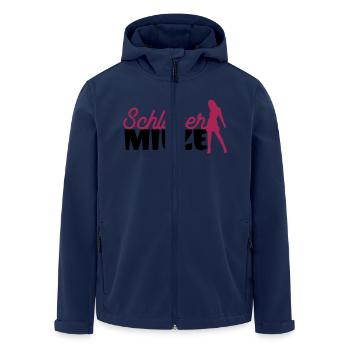 Schlager Mieze Lustiges Motiv Fans - Recycelte Männer Softshell-Jacke von Stanley/Stella - Navy - Vorne - AI Model Male 185 light (185cm)
