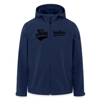 Geek Pride: Klugscheißer - Recycelte Männer Softshell-Jacke von Stanley/Stella - Navy - Vorne - AI Model Male 185 light (185cm)