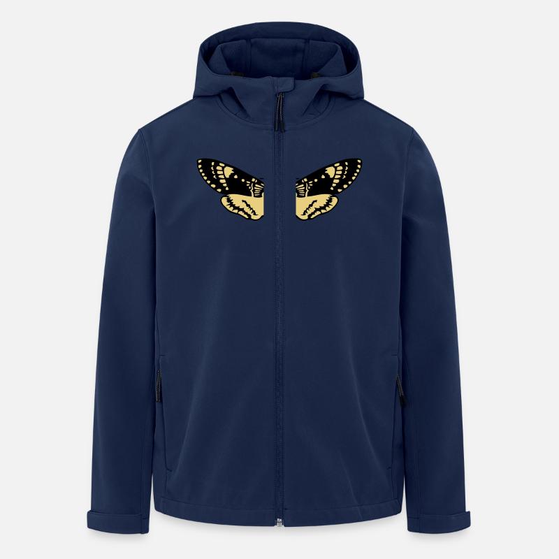 Sphinx Schädel butterfly skull - Recycelte Männer Softshell-Jacke von Stanley/Stella - Navy