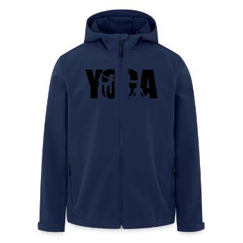 Yoga - Recycelte Männer Softshell-Jacke von Stanley/Stella - Navy - Vorne - AI Model Male 185 light (185cm)