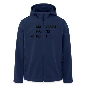 Fahrer Fahren Sport Auto Spieler - Recycelte Männer Softshell-Jacke von Stanley/Stella - Navy - Vorne - AI Model Male 185 light (185cm)