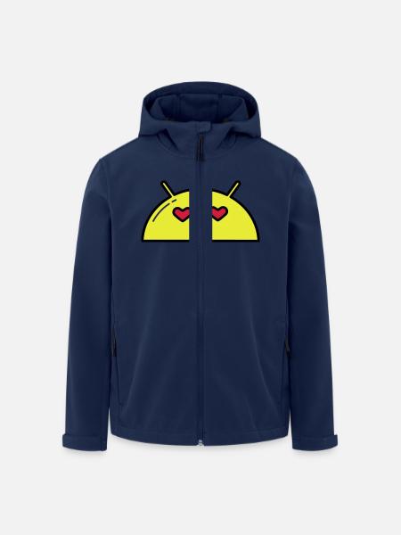 Love Alien Face Emoticon - Men’s Recycled Softshell Jacket by Stanley/Stella - navy
