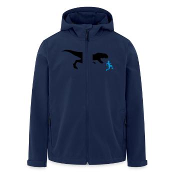 run away run race run silhouette black outline t-r - Men’s Recycled Softshell Jacket by Stanley/Stella - navy - Front - AI Model Male 185 light (185cm)