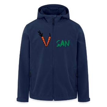 Vegan - Recycelte Männer Softshell-Jacke von Stanley/Stella - Navy - Vorne - AI Model Male 185 light (185cm)