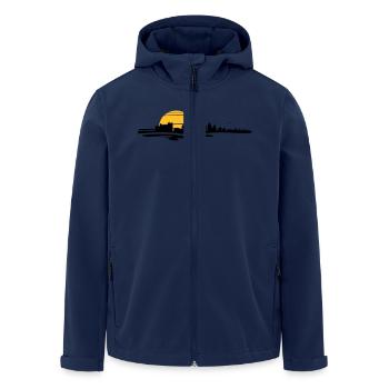 Skyline - Küste Heiligenhafen - Recycelte Männer Softshell-Jacke von Stanley/Stella - Navy - Vorne - AI Model Male 185 light (185cm)