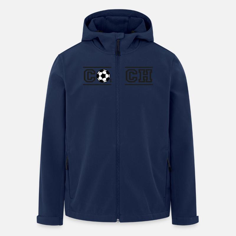 Fußball Coach - Recycelte Männer Softshell-Jacke von Stanley/Stella - Navy