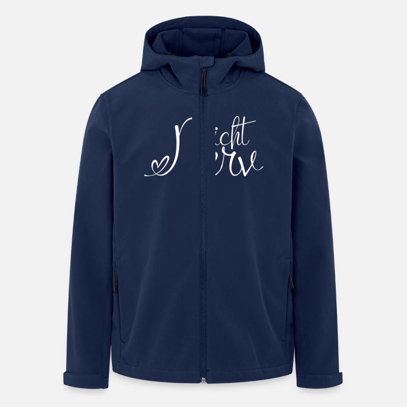 Nerv nicht Weiß1 - Recycelte Männer Softshell-Jacke von Stanley/Stella - Navy