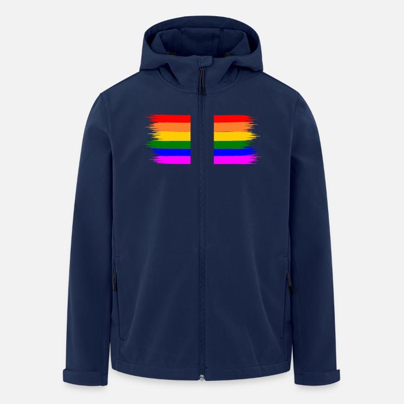 Regenbogen Regenbogenfahne - Recycelte Männer Softshell-Jacke von Stanley/Stella - Navy