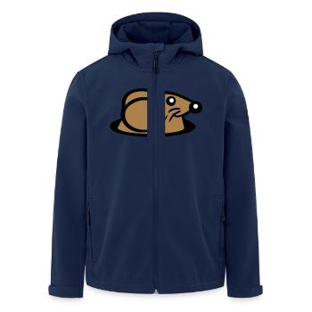 souris trou de souris trou de souris Peeps mignon drôle bande dessinée - Veste softshell homme en polyester recyclé Stanley/Stella - marine - Devant - AI Model Male 185 light (185cm)