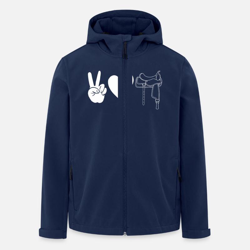 Reiten Pferde - Recycelte Männer Softshell-Jacke von Stanley/Stella - Navy
