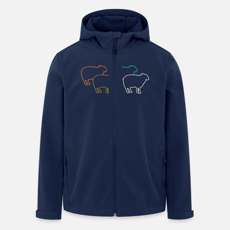 Shepherd Sheep - Men’s Recycled Softshell Jacket by Stanley/Stella - navy