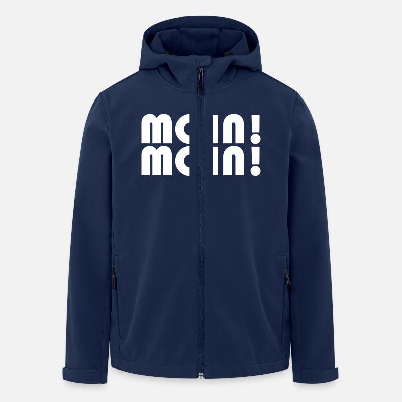 Moin Spruch - Recycelte Männer Softshell-Jacke von Stanley/Stella - Navy