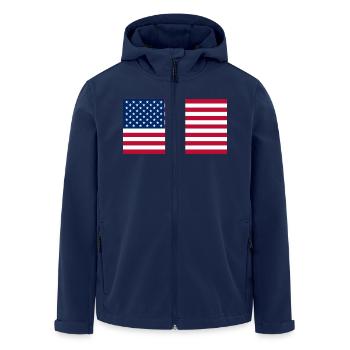 usa, america, flagg - Men’s Recycled Softshell Jacket by Stanley/Stella - navy - Front - AI Model Male 185 light (185cm)