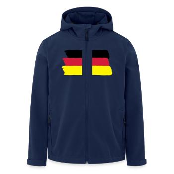 deutschland - Recycelte Männer Softshell-Jacke von Stanley/Stella - Navy - Vorne - AI Model Male 185 light (185cm)