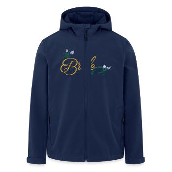 Bride Color - Recycelte Männer Softshell-Jacke von Stanley/Stella - Navy - Vorne - AI Model Male 185 light (185cm)
