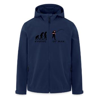 evolution_angler_b_2c - Recycelte Männer Softshell-Jacke von Stanley/Stella - Navy - Vorne - AI Model Male 185 light (185cm)