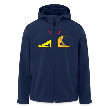 2541614 15809734 yoga - Recycelte Männer Softshell-Jacke von Stanley/Stella - Navy - Vorne - AI Model Male 185 light (185cm)