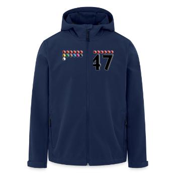 BILLARD - boules 147 - Veste softshell homme en polyester recyclé Stanley/Stella - marine - Devant - AI Model Male 185 light (185cm)