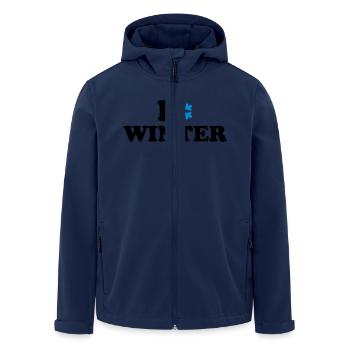 I love winter - Men’s Recycled Softshell Jacket by Stanley/Stella - navy - Front - AI Model Male 185 light (185cm)