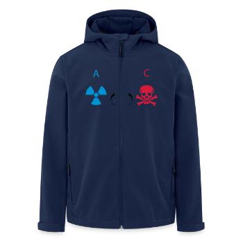 ABC - atomique, biologique et chimique - Veste softshell homme en polyester recyclé Stanley/Stella - marine - Devant - AI Model Male 185 light (185cm)