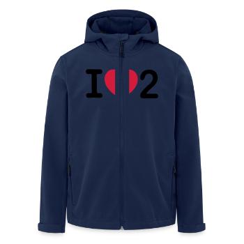 I love 2 - Recycelte Männer Softshell-Jacke von Stanley/Stella - Navy - Vorne - AI Model Male 185 light (185cm)