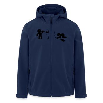 drunk - Men’s Recycled Softshell Jacket by Stanley/Stella - navy - Front - AI Model Male 185 light (185cm)