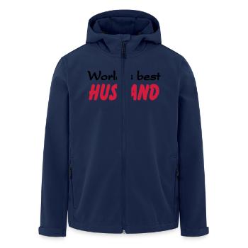 World's best Husband - Recycelte Männer Softshell-Jacke von Stanley/Stella - Navy - Vorne - AI Model Male 185 light (185cm)