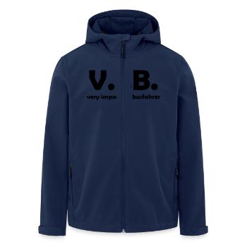 vib busfahrer - Recycelte Männer Softshell-Jacke von Stanley/Stella - Navy - Vorne - AI Model Male 185 light (185cm)