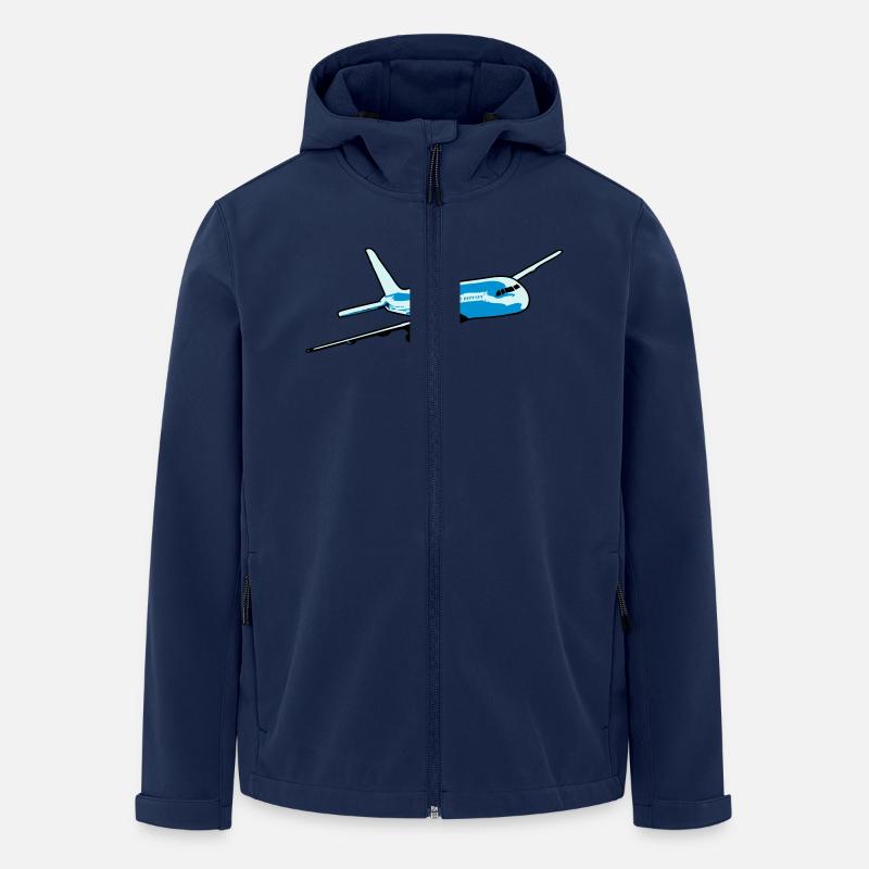 Flugzeug passagierflugzeug fliegen - Recycelte Männer Softshell-Jacke von Stanley/Stella - Navy