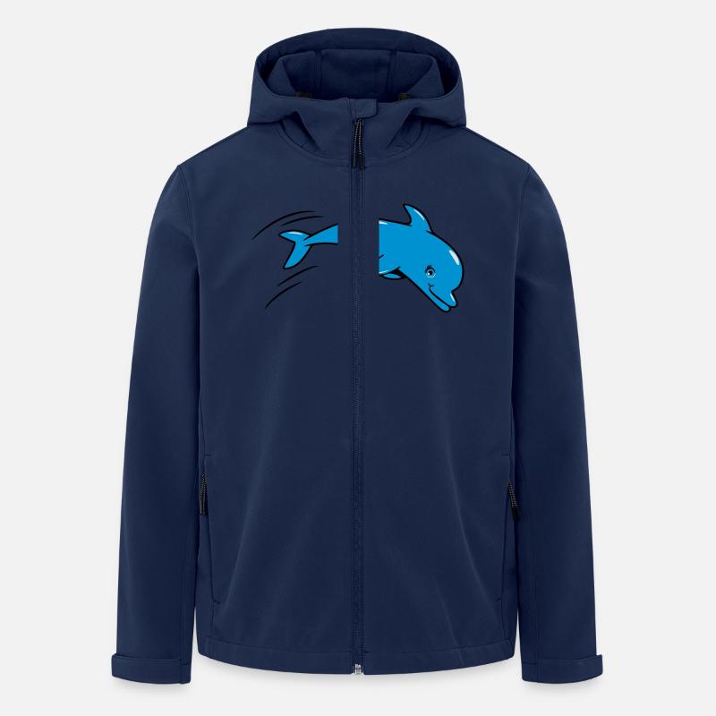 delfin süss lieb - Recycelte Männer Softshell-Jacke von Stanley/Stella - Navy