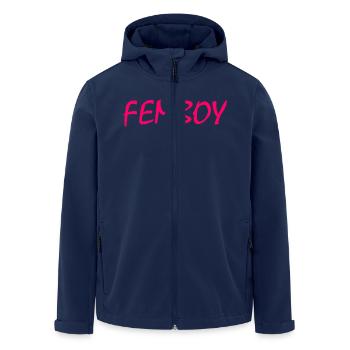 Femboy - Men’s Recycled Softshell Jacket by Stanley/Stella - navy - Front - AI Model Male 185 light (185cm)