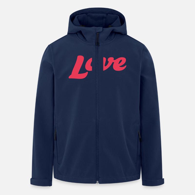 Liebe - Recycelte Männer Softshell-Jacke von Stanley/Stella - Navy