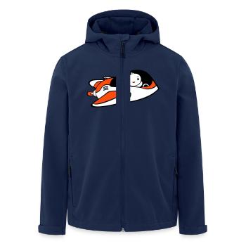 Duck Spaceship Pilot Space Science Fiction Cool - Men’s Recycled Softshell Jacket by Stanley/Stella - navy - Front - AI Model Male 185 light (185cm)