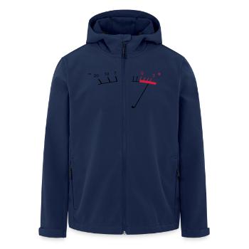 vu meter ii DE - Recycelte Männer Softshell-Jacke von Stanley/Stella - Navy - Vorne - AI Model Male 185 light (185cm)
