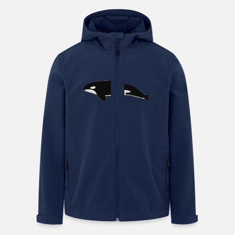 Orca - Recycelte Männer Softshell-Jacke Discoverer von Stanley/Stella - Navy