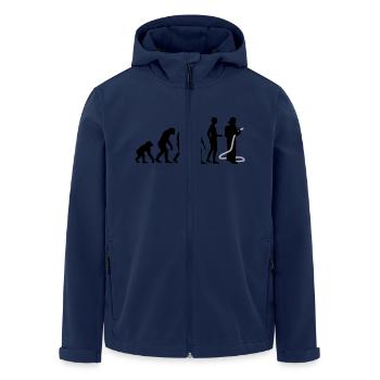 evolution firefighter - Men’s Recycled Softshell Jacket by Stanley/Stella - navy - Front - AI Model Male 185 light (185cm)