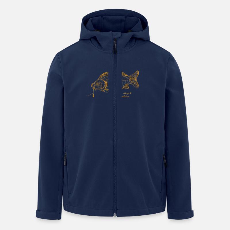 carp and release - Recycelte Männer Softshell-Jacke von Stanley/Stella - Navy