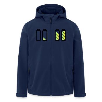 battery_loading - Recycelte Männer Softshell-Jacke von Stanley/Stella - Navy - Vorne - AI Model Male 185 light (185cm)
