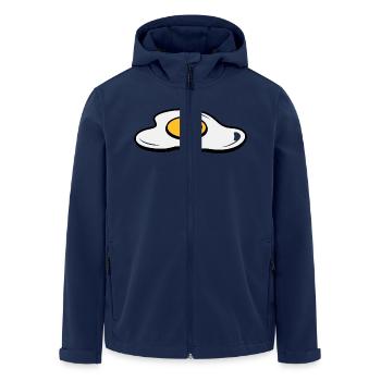 A fried egg - Men’s Recycled Softshell Jacket by Stanley/Stella - navy - Front - AI Model Male 185 light (185cm)