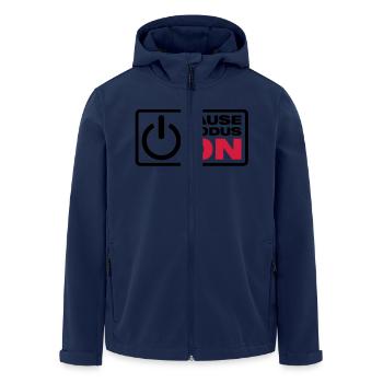 mode Pause ON - Veste softshell homme en polyester recyclé Stanley/Stella - marine - Devant - AI Model Male 185 light (185cm)