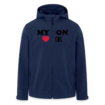 my son loves me - Veste softshell homme en polyester recyclé Stanley/Stella - marine - Devant - AI Model Male 185 light (185cm)
