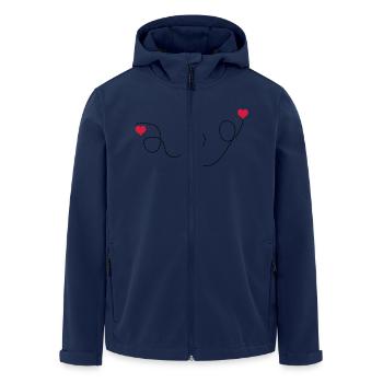 Way of Love fliegende Herzen Herz Liebe fliegen 2c - Recycelte Männer Softshell-Jacke von Stanley/Stella - Navy - Vorne - AI Model Male 185 light (185cm)