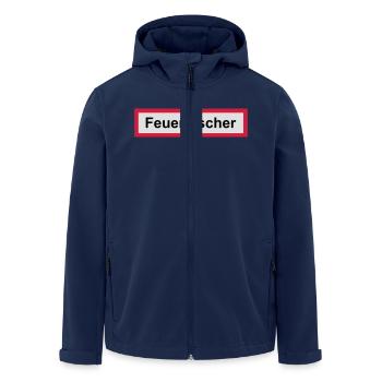 Feuerwehr - Recycelte Männer Softshell-Jacke von Stanley/Stella - Navy - Vorne - AI Model Male 185 light (185cm)