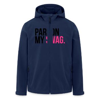 pardon my swag - Recycelte Männer Softshell-Jacke von Stanley/Stella - Navy - Vorne - AI Model Male 185 light (185cm)