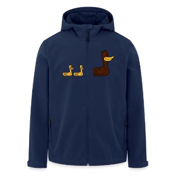 Duck Family - Recycelte Männer Softshell-Jacke von Stanley/Stella - Navy - Vorne - AI Model Male 185 light (185cm)