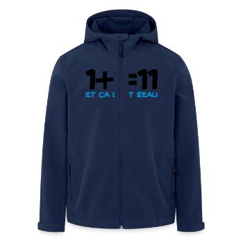 1+1=11 et ça c'est beau - Veste softshell homme en polyester recyclé Stanley/Stella - marine - Devant - AI Model Male 185 light (185cm)