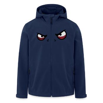 Angry Face - Recycelte Männer Softshell-Jacke von Stanley/Stella - Navy - Vorne - AI Model Male 185 light (185cm)
